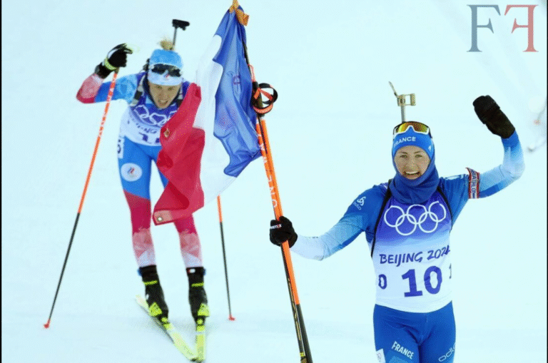 Justine Braisaz et son mari